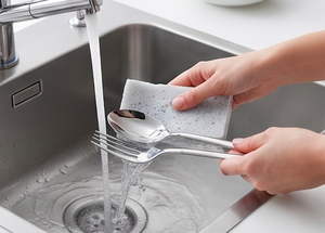 Ensemble de couverts minimalistes en acier inoxydable miroir avec manches fins, compatibles lave-vaisselle, pour vaisselle de mariage, cuillère à café - Product Image 5