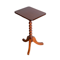 Tripod kayu meja kopi bentuk bulat dekorasi restoran Hotel berdiri atas furnitur meja kopi kayu