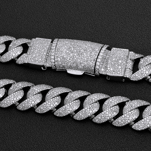 Mens Lab Grown Diamond 925 Silver Iced Out Cuban <b>Link</b> Bracelet Luxury Statement Fashion <b>Jewellery</b> - Product Image 4