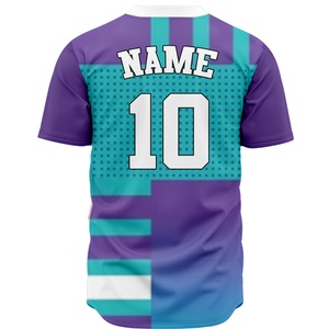 Maillot de baseball brodé personnalisé de qualité supérieure, avec votre nom, votre numéro, votre logo, style d'équipe - Product Image 2