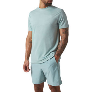 Ensemble de shorts pour homme en coton 100% respirant à imprimé unisexe avec logo personnalisé pour l'été - Product Image 1