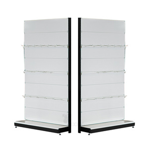 Étagères de supermarché métalliques perforées à revêtement poudré, légères, à usage unique - Acceptation OEM - Product Image 1