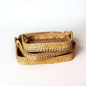 Handcrafted rattan jewellery display <b>tray</b> vanity desk organizer lowest price weave <b>storage</b> <b>trays</b> - Product Image 3