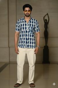 Camisa Casual de Diseño para Hombre, 100% Algodón, Manga Corta, Cuello Clásico, Ecológica, Transpirable, ODM, Estilo Moderno, para Fiesta - Product Image 2