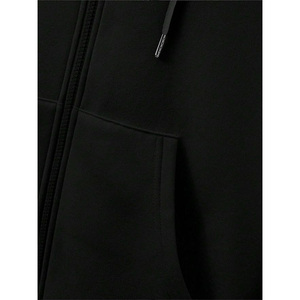 Hot sale good quality Customizable oversized unisex full face <b>zip</b> hoodies blank cotton casual full zipup hoodie - Product Image 4