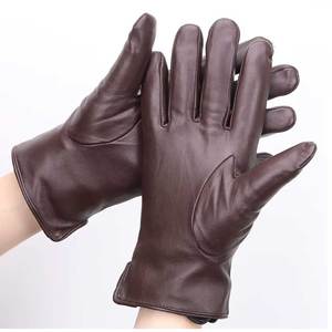 Latest Design Leather Touch Screen Thermal Winter <b>Driving</b> <b>Gloves</b> in Solid Color Waterproof Driver Safety Daily Use <b>Gloves</b> - Product Image 2
