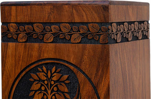 Urnes funéraires en bois de style américain modernes, faites à la main, décoratives pour hommes et femmes, à prix réduit – Meilleures ventes - Product Image 2