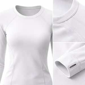 Commande en gros de hauts de yoga à manches longues pour femmes - Fabricant en gros de hauts de yoga à manches longues avec design personnalisé - Product Image 4