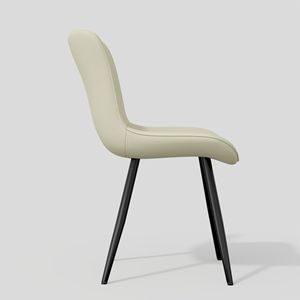 Metà del secolo moderno 2 pezzi sedia da pranzo Set in finta pelle senza braccia accento sedie in metallo vanità per cucina sala da pranzo soggiorno - Product Image 4