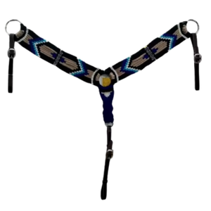 Collar de pecho para caballo de mohair de alta calidad |   Arnés Western Reforzado Hecho a Mano |   Herrajes Duraderos y Cómodos |   Equipo de Lana Premium - Product Image 1