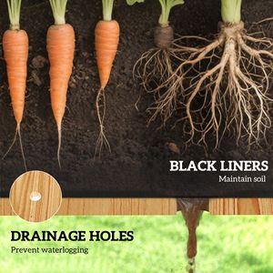 Couverture de serre en PE 35 x 22 x 47 pouces, bac à plantes surélevé extérieur couleur sable pour herbes et légumes - Product Image 5