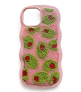 Sac de téléphone de luxe fait main avec perles, fermeture à cordon, motif arc-en-ciel, doublure satinée/velours, couleur personnalisable, bandoulière unique pour femme - Product Image 1