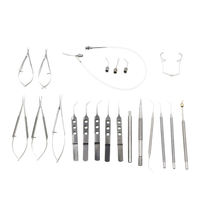 Kit de chirurgie oculaire mineure pour cataracte en acier inoxydable, 21 pièces