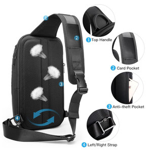 Factory Price Custom Logo New Men Crossbody Sling Bag Men Outdoor Zipper Style Multi Purpose Sling Bag - Product Image 5