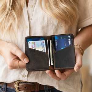 Custom Genuine Leather <b>Card</b> <b>Holder</b> Portable Slim Credit <b>Card</b> Case Luxury RFID Blocking Business <b>Wallet</b> LCH-0180 - Product Image 2