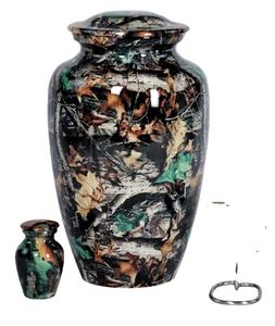 Modern Metal Cremation Urn with Cross Design | Adult Size Funeral Urn Floor <b>Vase</b> Function Customizable Printing - Product Image 5