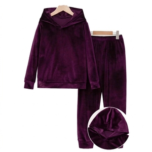 Conjunto Deportivo de Terciopelo 100% Algodón para Invierno, Unisex, con Capucha, Transpirable, Personalizable con Logotipo, Elástico, de Lujo - Product Image 6