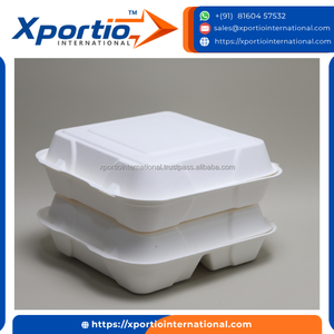 Cajas de bagazo tipo clamshell a precio de fábrica, diseñadas para un empaque a prueba de fugas y duradero, ideales para comida para llevar. - Product Image 3