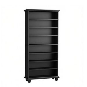 Estantería Abierta Alta de 7 Niveles, Librería Vintage Independiente de Madera Negra para Dormitorio, Sala de Estar, Oficina en Casa - Product Image 4