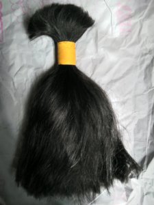 Extensions de cheveux vierges indiens non-Remy, super double drawn, lisses, 10-14 pouces, 100% cuticules alignées, en vrac - Product Image 2