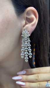 16.00 CTW Lab Grown <b>Diamond</b> Pear Cut <b>Dangle</b> <b>Earrings</b> | 14K Gold IGI Certified - Product Image 5