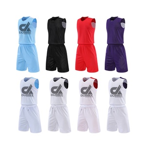 Conjunto de Uniforme de Entrenamiento Transpirable Personalizable para Hombre 2024, Jersey de Baloncesto Reversible Personalizado, 100% Poliéster, Equipo Personalizado - Product Image 1