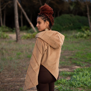 Pixie Leaf Hooded Jacket Elven Faerie Coat Womens Warm Hooded Fantasy Jacket <b>Boho</b> Fairycore Winter Outerwear At Wholesale Price - Product Image 1