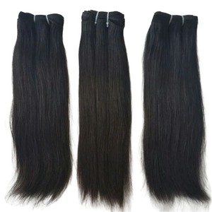 Extensiones de Cabello Humano Natural Negro de 22 Pulgadas, Cabello Indio Virgen Liso de Primera Calidad - Product Image 1