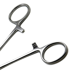 Pinces hémostatiques chirurgicales Halsted Mosquito pour artères, courbées, droites, dentelées, en acier inoxydable de haute qualité, personnalisées, manuelles - Product Image 2