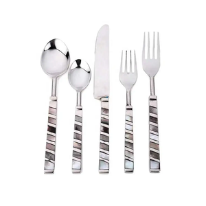 <b>Vintage</b> Metal Flatware Set With Pink Toile Handles Dishwasher Safe <b>Cutlery</b> For Wedding - Product Image 2
