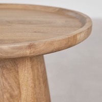 Table de chevet ronde Vandana Nova Altis Ø50 cm en bois de manguier Naiara