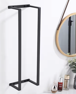 OEM/ODM – Support mural adhésif en acier inoxydable noir mat pour serviettes de salle de bain, vente chaude au Vietnam - Product Image 4