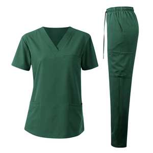 Uniformes Médicos de Trabajo para Hospital: Pantalones y Blusas Quirúrgicas Transpirables de Algodón con Cuello en V al por Mayor - Product Image 3
