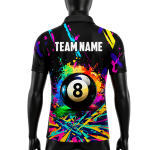 Camiseta Deportiva de Manga Corta para Hombre ORVO SPORTS, Diseño de Bola 8 con Estampado por Sublimación, Transpirable, de Secado Rápido, 100% Poliéster, Ropa Casual - Product Image 2
