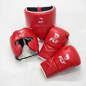 Kit de boxe en cuir de vachette véritable, fabriqué en usine, best-seller, avec logo personnalisé, pour entraînement des adultes. - Product Image 1