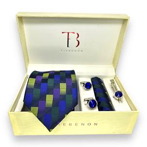 เนคไทผู้ชายลายเรขาคณิตสีม่วงหรูหรา |   เครื่องประดับแฟชั่นคุณภาพพรีเมียม ดีไซน์มีสไตล์ เหมาะสำหรับงานแต่งงาน งานเลี้ยง และโอกาสทางธุรกิจ - Product Image 2