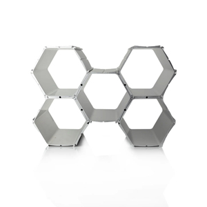 Moderno Estante de Vino Hexagonal de Metal para Encimera, Capacidad para 6 Botellas, Soporte Geométrico Independiente para Botellas de Vino, Decoración para el Hogar y el Bar - Product Image 3