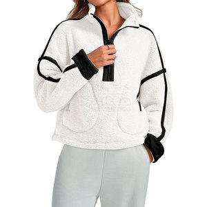Sweat-shirt en polaire sherpa pour femme, décontracté, hiver, avec logo sur le devant, chaud et confortable, idéal pour se détendre - Product Image 2