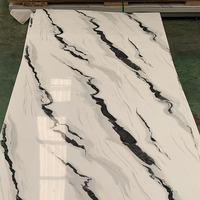 Panneau mural en PVC marbré résistant au feu et aux UV, imperméable, impression 3D, imitation marbre
