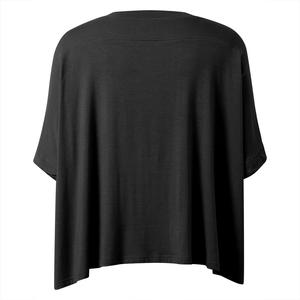 Women's Oversized Batwing Sleeve Crew Neck T-Shirt Solid Color Knitted Loose Fit Plus Size <b>Drop</b> Shoulder Short Sleeve Casual Top - Product Image 6