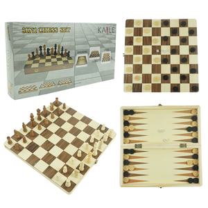 Scacchiera <span class=keywords><strong>in</strong></span> <span class=keywords><strong>Legno</strong></span> all'Ingrosso con Tavola Pieghevole da Viaggio, Giochi da Tavolo 3 <span class=keywords><strong>in</strong></span> 1 per Adulti - Product Image 2