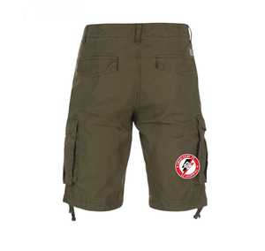 Pantalones Cortos Bermuda Oxford para Hombre, Color Sólido, Logotipo Bordado, Bolsillos Delanteros, Cierre con Cordón, Cintura Media, Poliéster/Algodón, Secado Rápido - Product Image 6