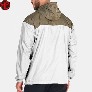 Chaqueta Cortavientos de Moda Urbana para Hombre, con Cierre, de Nailon, con Parches, Ligera, Resistente al Viento - Product Image 3