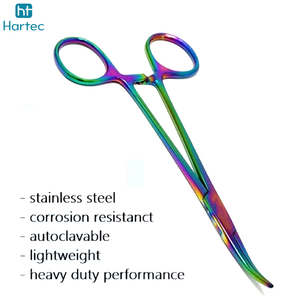 Pinzas Quirúrgicas de Acero Premium Autoclavables de Alta Resistencia para Mosquitos, Curvas, Multicolor Arcoíris, Manuales - Product Image 5