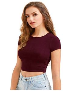 Tops cortos de punto ajustados de alta calidad, camisetas ajustadas con pantalla estampada, hip hop, informales, 5% de licra, 95% de algodón - Product Image 1