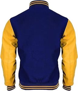 Unisex Lightweight Varsity Baseball Jacket Casual Letterman Bomber Windbreaker <b>Coat</b> with Stand Collar for Men and Women - Product Image 2