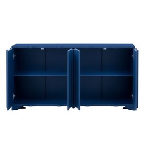 U_STYLE Sophisticated 4-Door Multi-Layered <b>Pine</b> Veneer <b>Sideboard</b> with Intricate Linear Accents Luxurious Design - Product Image 4