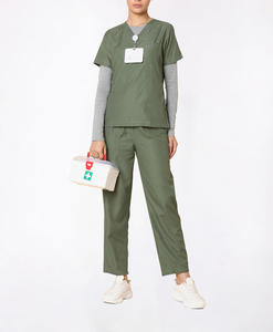 Uniformes Médicos Elásticos Personalizados al por Mayor con Logotipo, Traje de Enfermería Unisex, Ropa de Trabajo de Verano de Poliéster y Spandex, Servicio OEM - Product Image 6