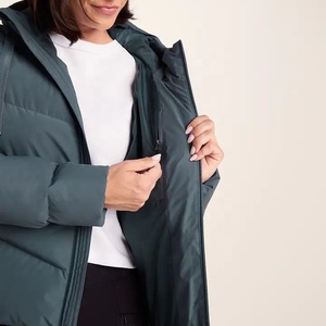 Chaqueta acolchada para mujer con capucha, abrigo de plumón con cremallera, ropa de abrigo de invierno, parka informal ligera y cálida, chaqueta acolchada para mujer - Product Image 5