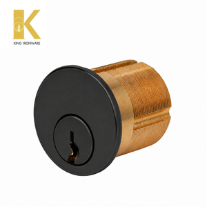 ร่องล็อคทรงกระบอก32มม. SX keyway ทองเหลืองสีดำแบนสำหรับประตูทางเข้า - Product Image 1